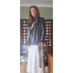 Mads Norgaard Copenhagen Leather Embossed Jacket -36